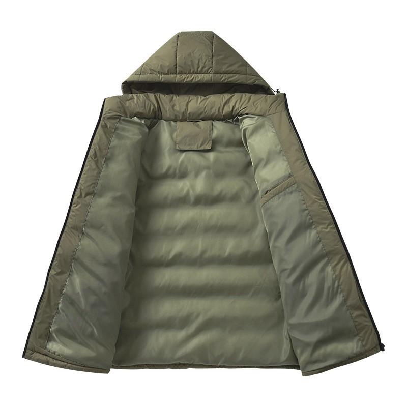 Padded Jacket Men's Loose Hooded Padded Jacket Casual Padded Jacket Men's Jacket_voghion.com