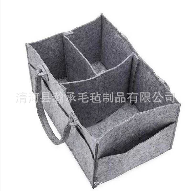 毛毡尿不湿收纳包婴儿杂物收纳妈咪包便携大容量毛毡尿不湿收纳包