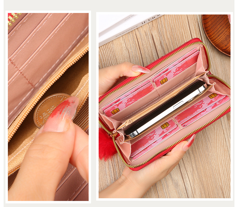 Sac à cartes Portable Simple et Long pour femmes, grande capacité, zéro portefeuille, étui Mobile adapté, nouvelle collection 2023_voghion.com