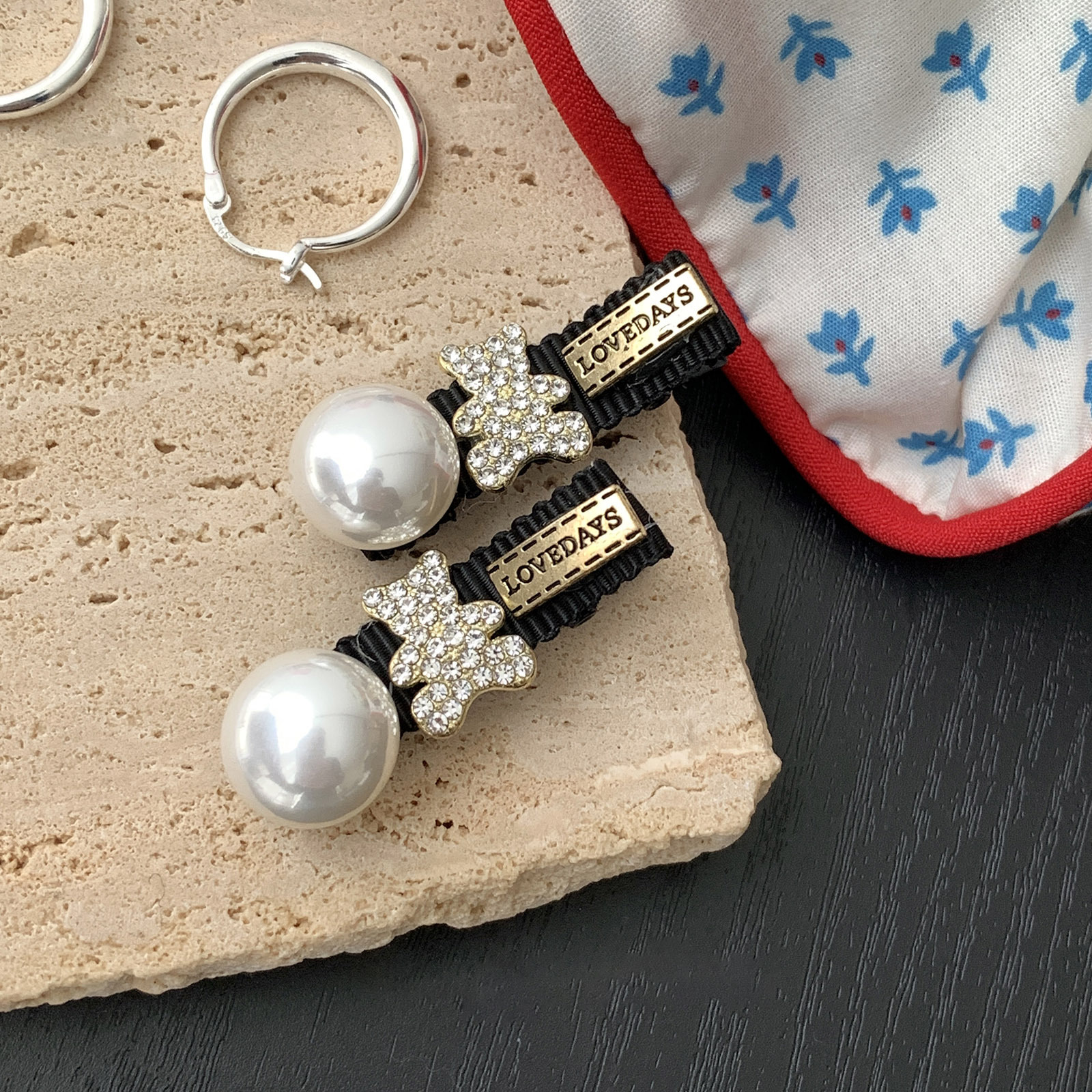 Fermaglio per capelli francese retrò con strass e frangia, piccolo e soffice, con treccia ad alto senso, mini clip laterale per bambini_voghion.com