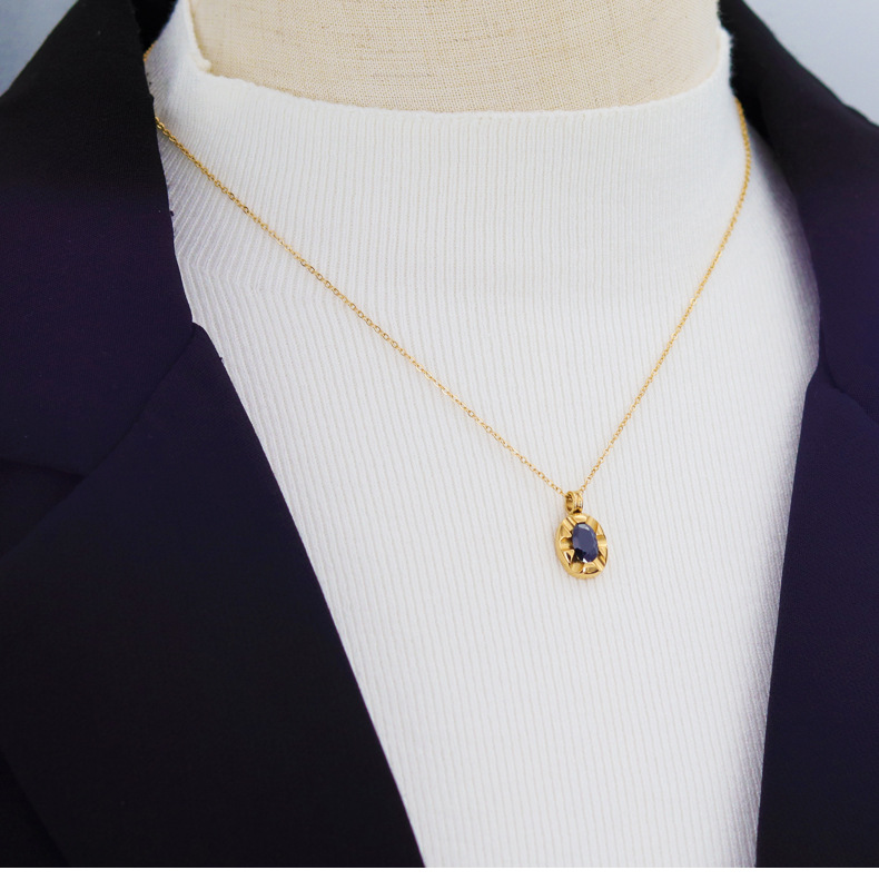 4g Weight Pendant Necklace Classification 1 Piece Quantity Holiday Occasion 304 Stainless Steel Material Gold Plated, Real Gold Plated Plating Geometric Pattern Women'S Gender Elegant Style Waterproof Non Tarnish, Gold Plated Craft Real Gold Plated Geometric 304 Stainless Steel Elegant Waterproof Non Tarnish Pendant Necklace 7