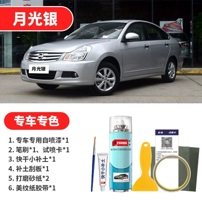 Silver Spray Paint Avtomobil boya qələmləri - moonlight-silver-emergency-repair