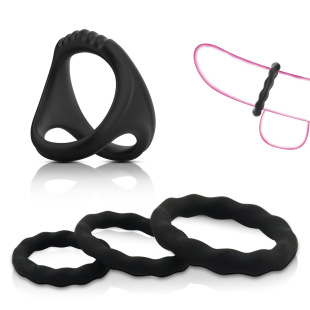 Lock ring silicone male delay penis ring fun ring adult supplies factory direct foreign trade explosions