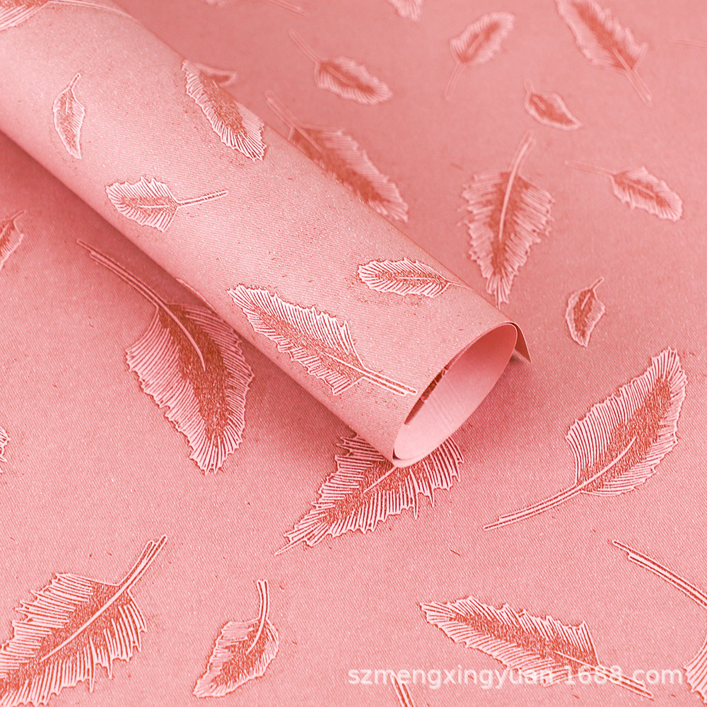 120g pluma de papel perlado papel de regalo de negocios de moda papel PS cubierta de libro de papel Flor de Papel DIY REUNIÓN ANUAL