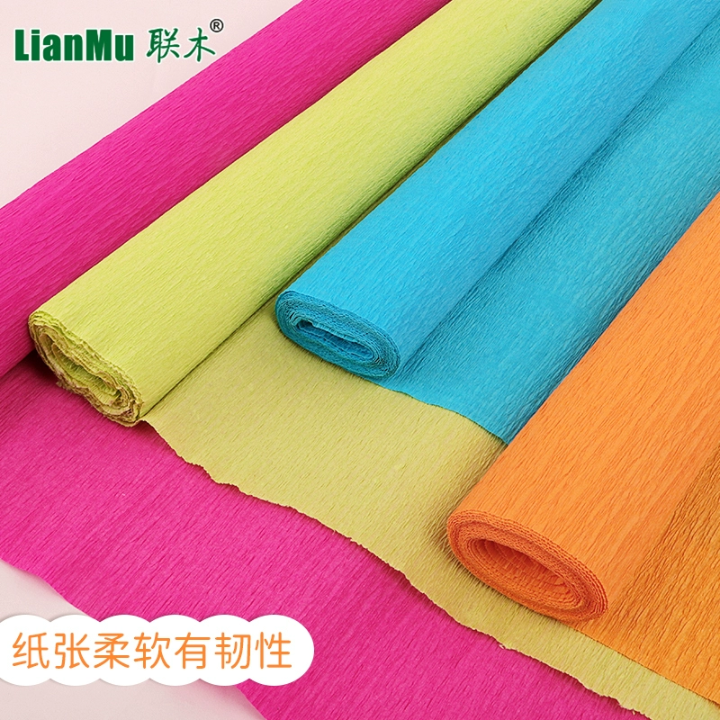 Цветная креповая бумага, ручная бумага, утолщенная бумага ручной работы, бумага «сделай сам», цветок, гвоздика, роза, цветочный материал, большой рулонный край