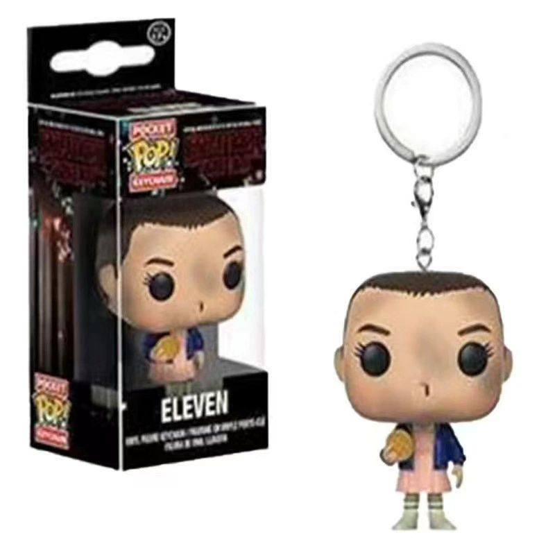 Брелок-подвеска в стиле Stranger Things, ПВХ, фигурка 4 см, общая длина ≈9 см