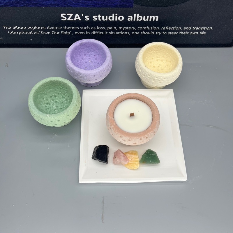 北欧シンプルなホームアロマセラピー石膏キャンドルカップ diy キャンドル空カップ燭台装飾品大豆ワックス容器ギフト|undefined
