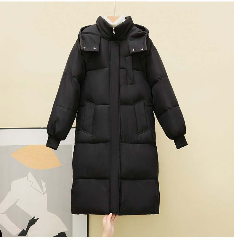 Damenbekleidung Wintermäntel Jacke für Damen lang übers Knie koreanischen Stil verdickte Pufferjacke Winter lose Baumwolljacke neuer Baumwollmantel_voghion.com