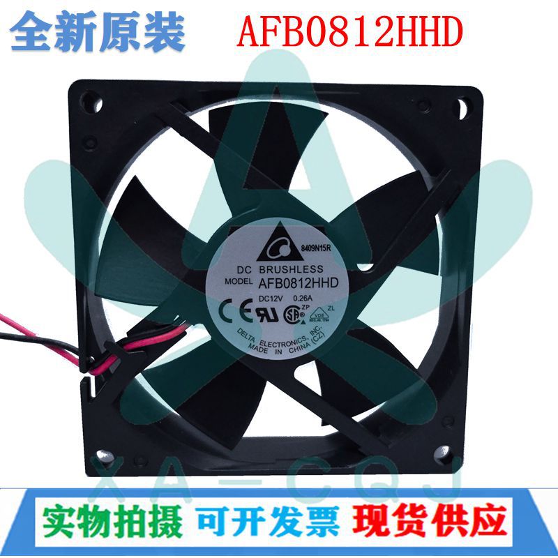 全新原装 AFB0812HHD 台达风扇 8020 8CM散热风机  12V 0.40A 8CM