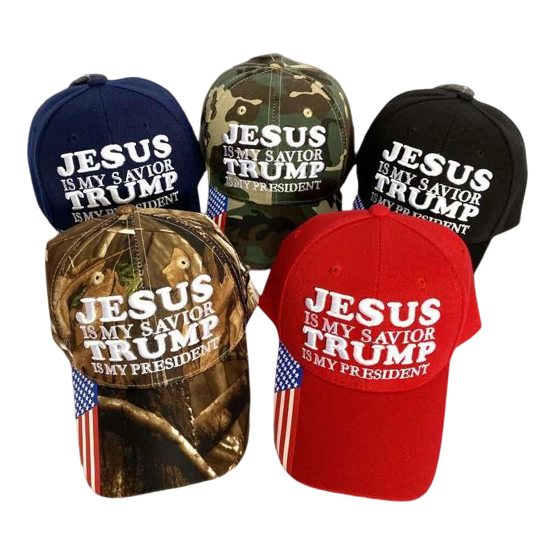 Cross-border Embroidered jesus Baseball Cap US Anniversary Election Hat Printed Promotional Cap Duck Bill Baseball Cap