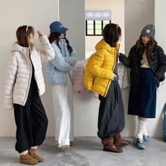 羽绒棉服女冬季2025新款轻薄连帽小棉袄韩版宽松时尚保暖棉衣外套