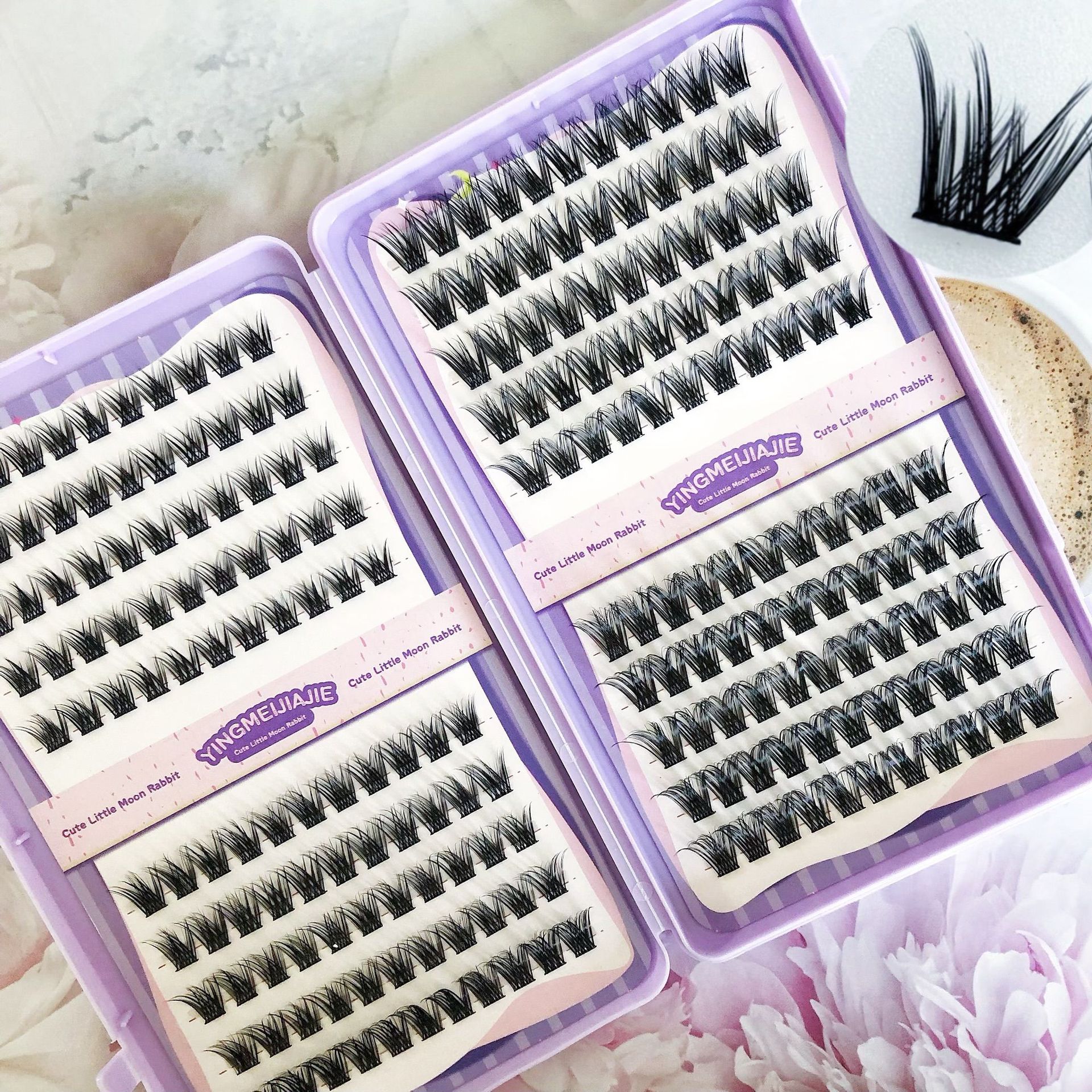 20 filas de paquete de regalo de pestañas falsas transfronterizas YF25 grueso rizado, ligero y flácido sin pegamento pestañas falsas