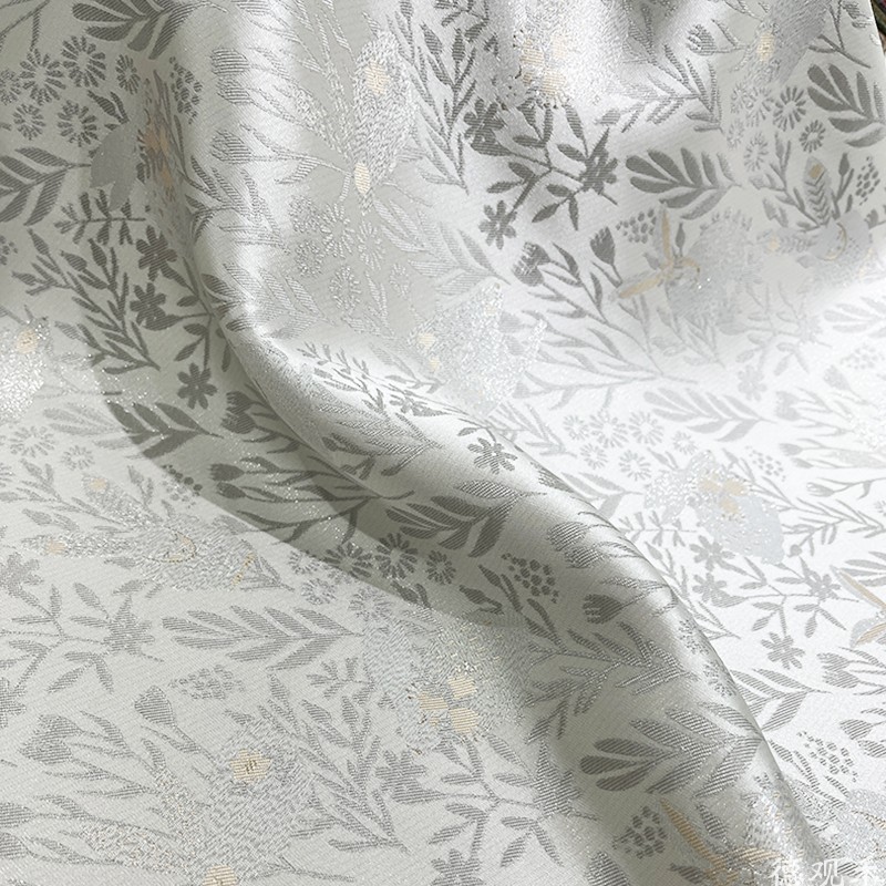 月桂兔芽女装童装面料国风提花衬衫连衣裙改良旗袍新中式织锦缎
