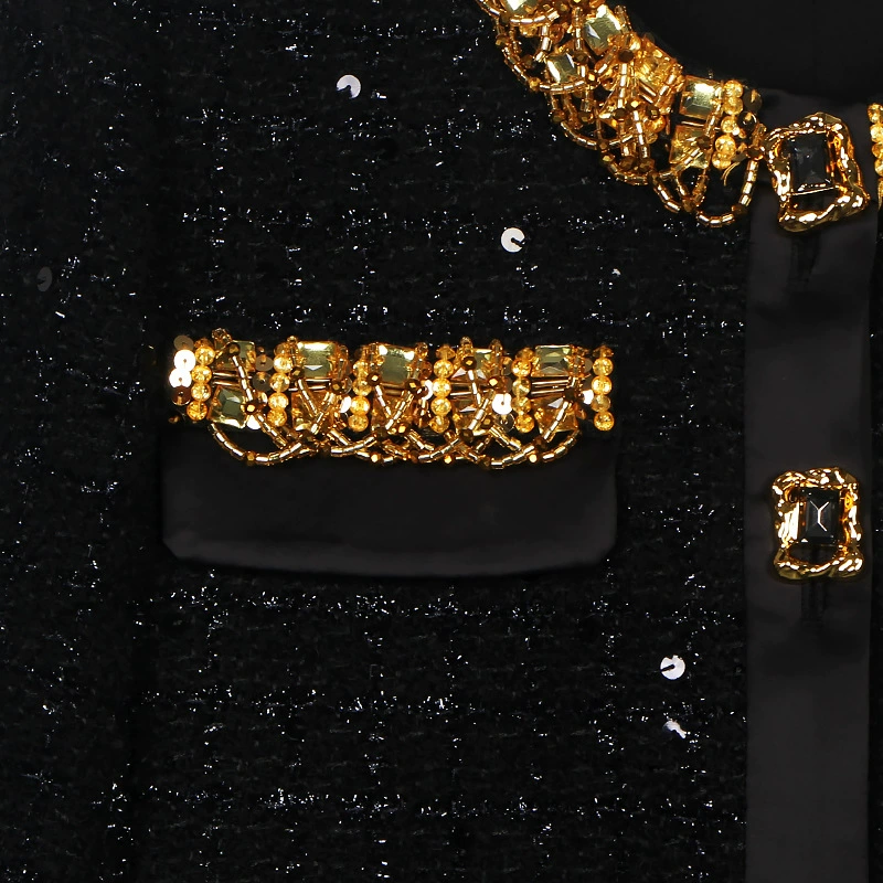 Модная элитная дизайнерская куртка, тренд сезона, стиль Chanel