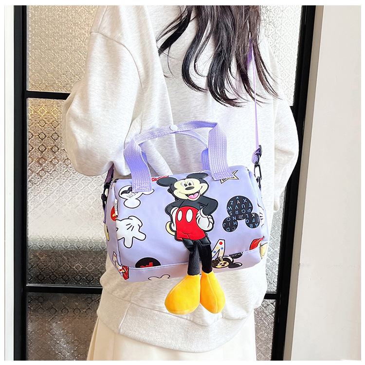 In 2024, the best-selling children's bags will feature cute Mickey Mouse-patterned bowling bags for girls, casual hand-held shoulder bags, and a unique style undefined