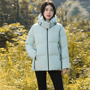 Aidanmon Ultra-Thick Short down Jacket for Women 2025 New Style Simple and Fashionable Loose Thickeneded Winter Women's Jacket