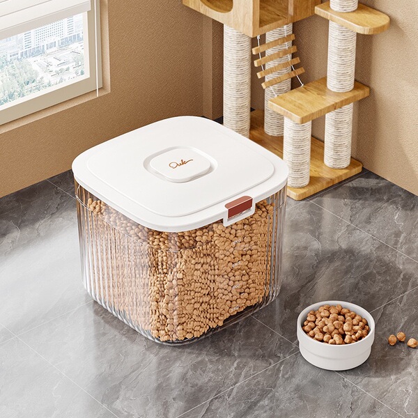 Cat food storage barrel dog food sealing barrel moisture-proof grain…