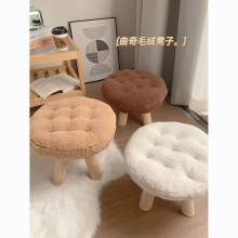 网红家用现代简约实木儿童换鞋板凳沙发茶几矮凳小圆凳饼干凳子