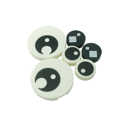 Small Particle Building Block Printed Clock Eyes Pizza Cookies New Year Fortune Character Road Barrier Parts Figure Accessories