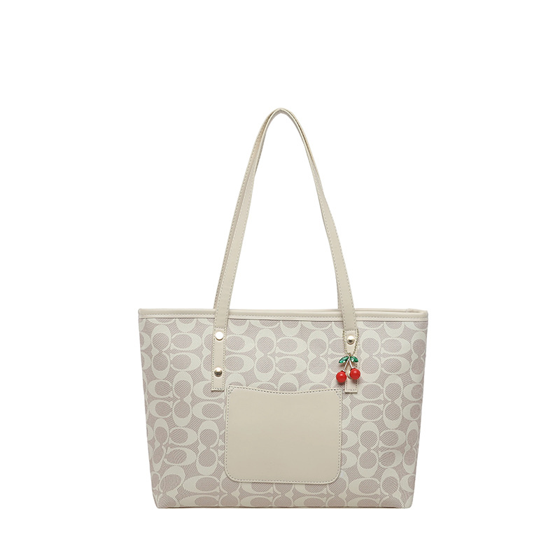 2026 nuevo bolso de mujer de gran capacidad de transporte de hombro bolso de moda versátil bolso de moda bolso de moda colgante de cereza bolso