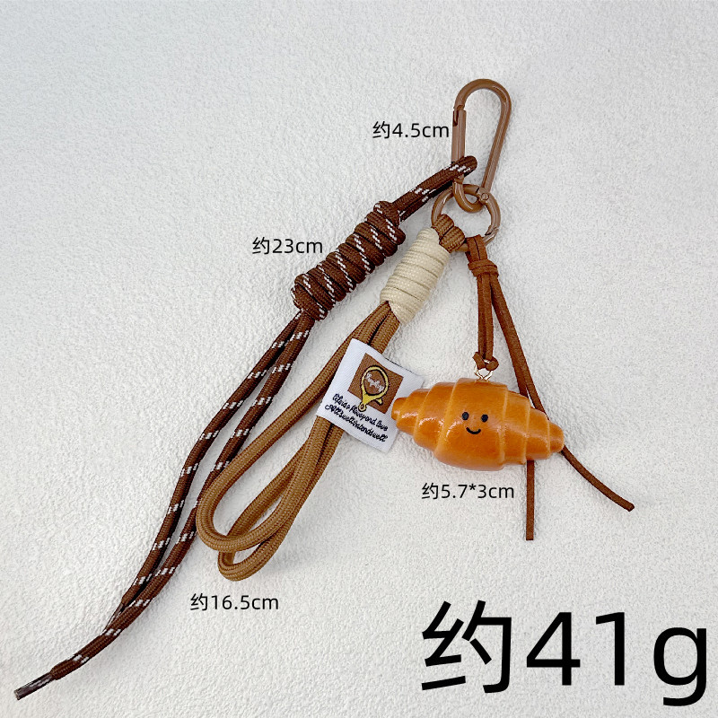 Comida de simulación de viento ins, bolsa de superficie de agua alcalina transfronteriza miu, colgante de chocolate, joyería, llavero de personalidad linda