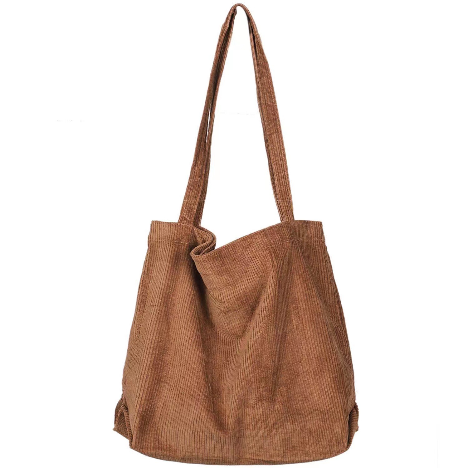 大容量包包灯芯绒购物时尚托特包单肩包简约复古新款休闲学生