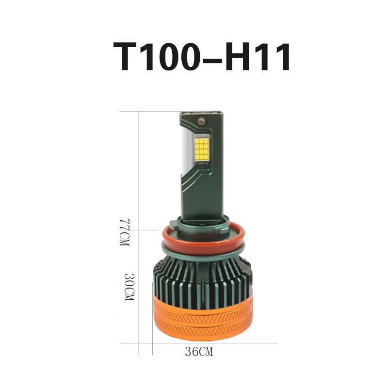 T100 luz LED de alta potencia delantera de automóviles super brillante conversión de lámparas de automóviles H1 H7 H11 9012 9005