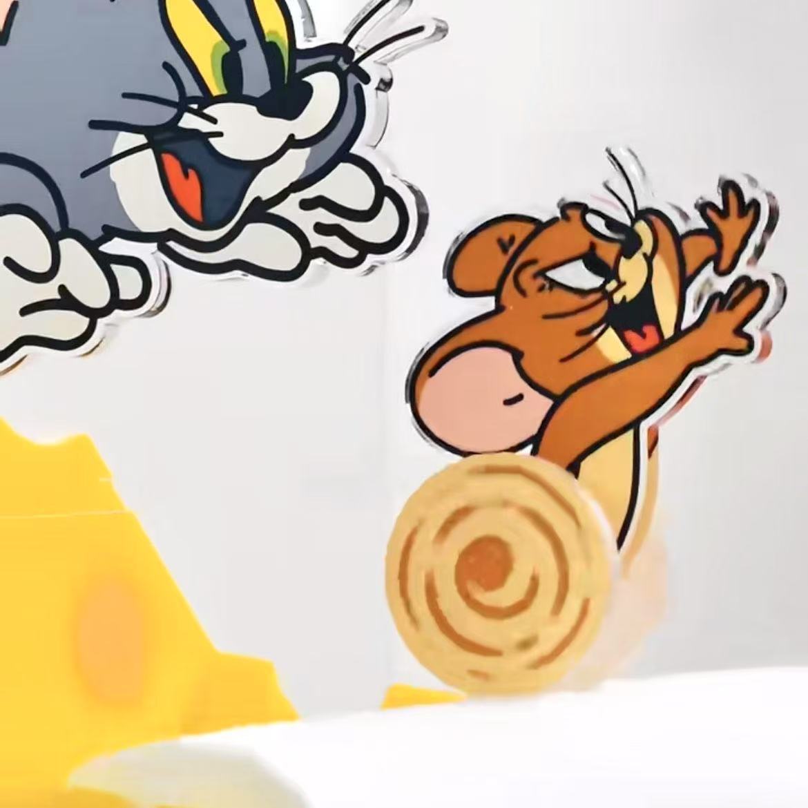 Gato y ratón Tom persigue a Jerry, toallero de baño creativo, decoración de almacenamiento de toallas de baño de alto valor