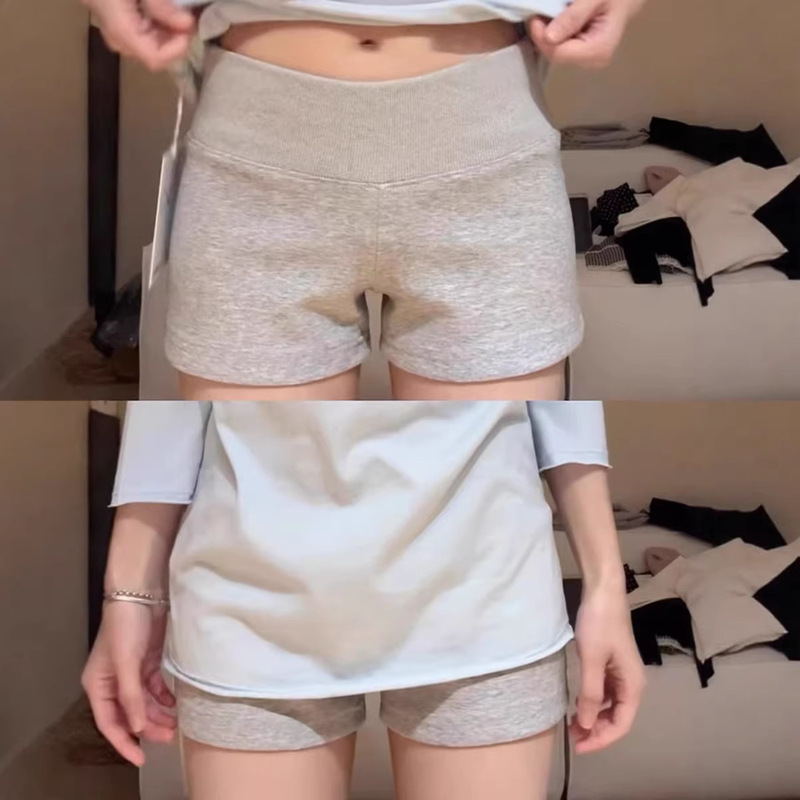 Gray Low-Waist Sports Shorts for Women, Summer Thin Style, 2026 New Model, Suitable for Outdoor Wear, Yoga, Casual, Slimming, Hip-Hugging Hot Pants