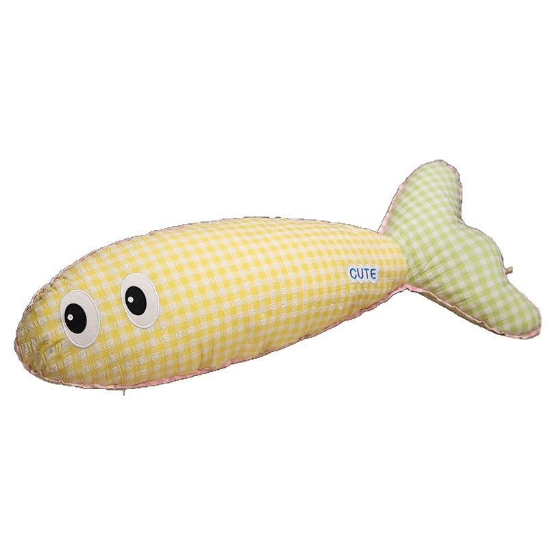 Almohada Larga de Peluche de Algodón y Algodón PP, Decorativa, para Cama y Hogar
