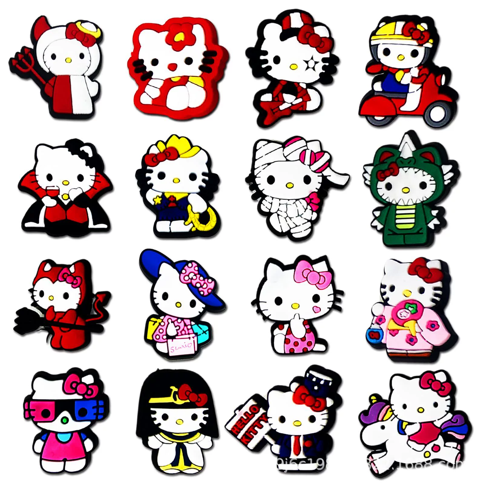 Removable accessory Hello Kitty figure charms, multi-design (30+), lightweight 0.0206 kg