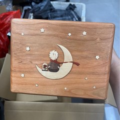 黑胡桃木收纳盒整理箱桌面梳妆台化妆品置物盒家用实木储物百宝箱