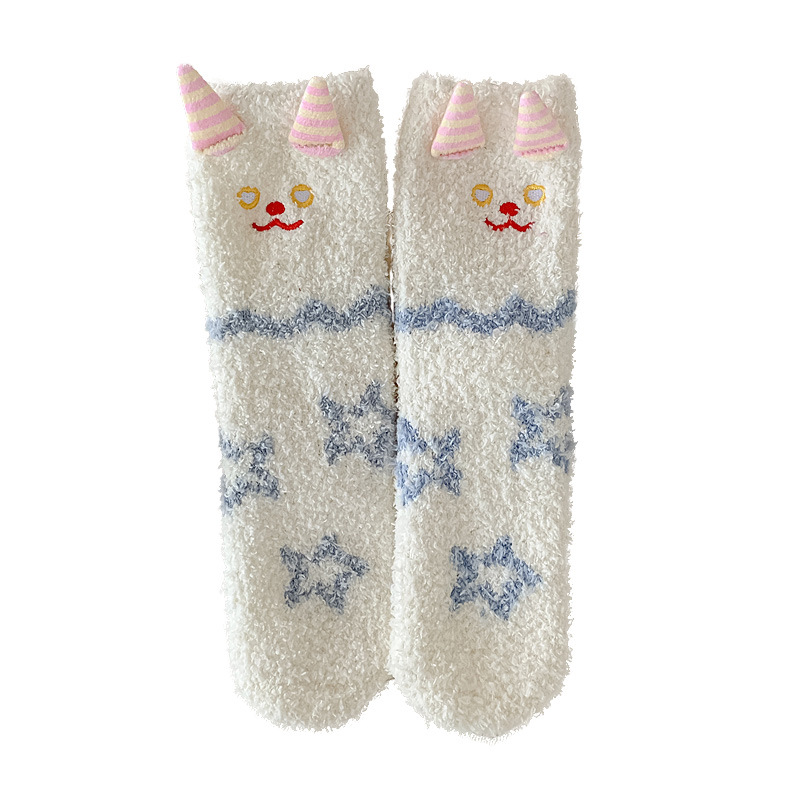 Calcetines de Piso para Dormir de Terciopelo de Coral Térmicos y Engrosados para Invierno image 6