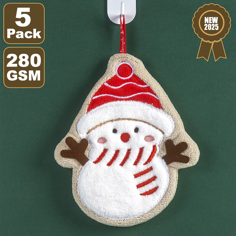 家庭用に掛けることができるクロスボーダーハンドタオル、かわいいクリスマスギフト、漫画の雑巾、バスルームの子供用クリスマスハンドタオル|undefined