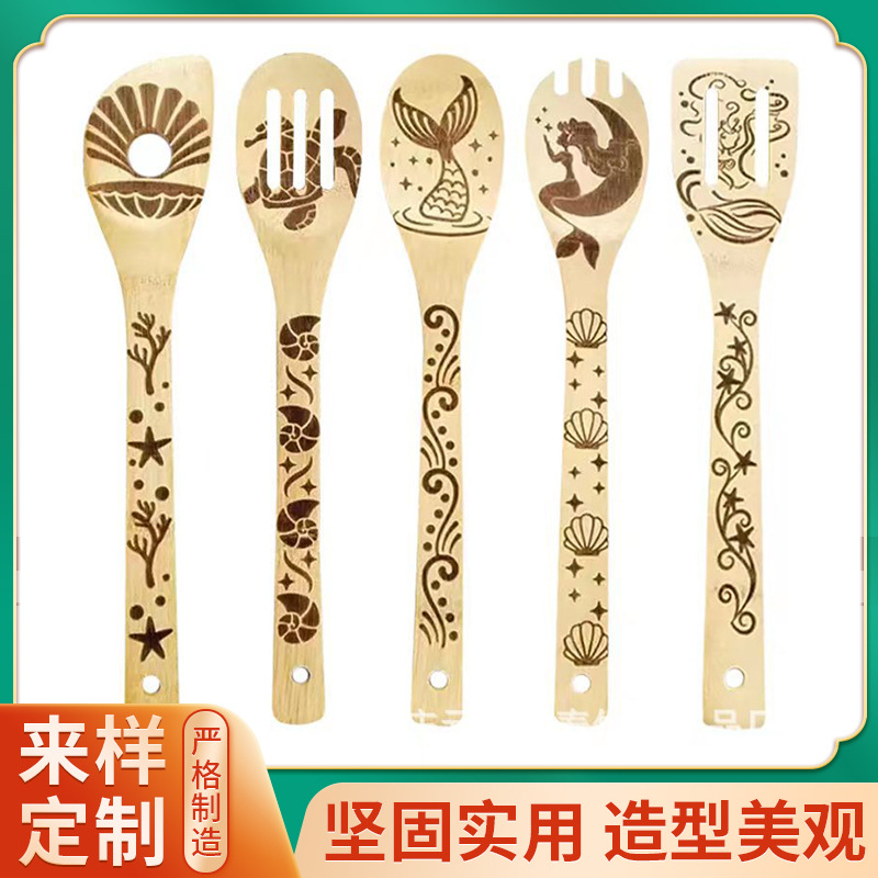 대나무 주걱, 냄비에 달라붙지 않는 주걱, 수출용 주걱, 대외 무역 주방 조리기구, 대나무 주걱 5종 세트, 제조업체 공급