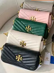 Tb Women's Bag Original Single Purchase Kira Goatskin Armpit Bag Women's Baguette Bag Satchel Shoulder Crossbody Chain Small Square Bag
