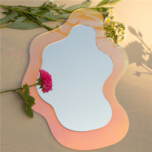 Инопланетное трехмерное зеркало для макияжа в ins ind wind home спальня стена декоративное зеркальное сетевая сеть красная заправка