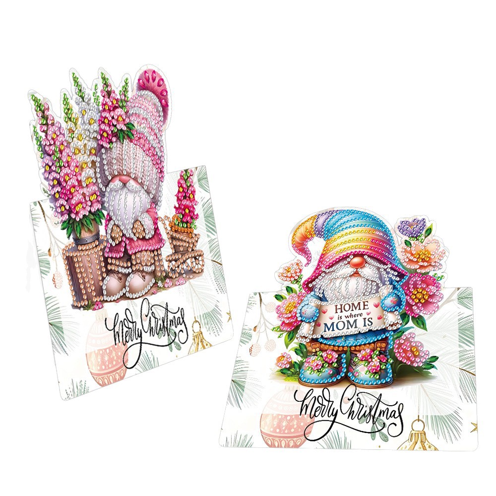 Nuevos productos transfronterizos de pintura de diamantes tarjetas de felicitación para niñas adornos de gemas 5D arte de bordado decoración de escritorio de oficina en el hogar