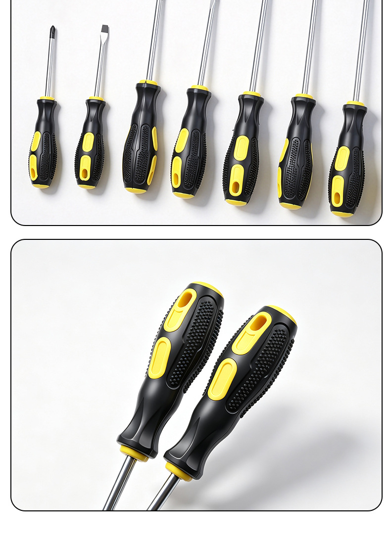 Screwdriver set, magnetic, slotted and Phillips bits