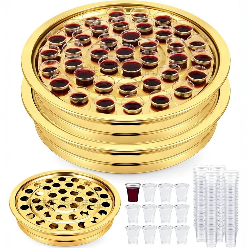 Cross-Border Stainless Steel 304 Communion Plate Set Church Ceremony Communion Cake Storage Box Creative Cross with Lid Cross-Border Stainless Steel 304 Communion Plate Set Church Ceremony Communion Cake Storage Box Creative Cross with Lid