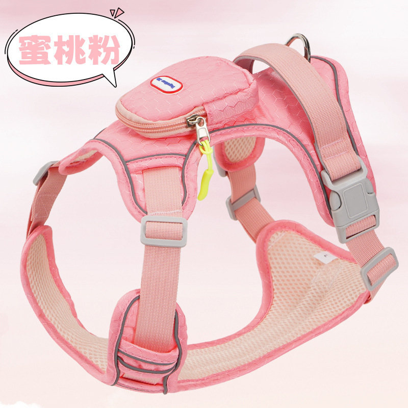 狗狗牵引绳宠物胸背带自背包防挣脱大狗遛狗绳反光中大型犬狗绳|undefined