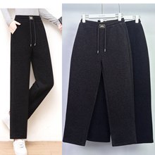 冬季女裤哈伦裤小脚裤秋季休闲裤裤黑色百搭垂感中老年宽松时尚