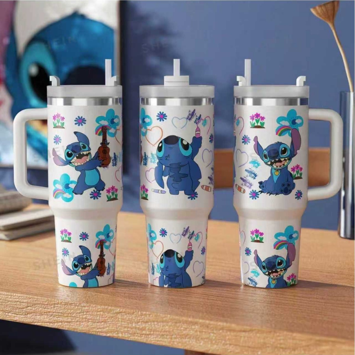 Transfronterizo Amazon 40oz Sanrio dibujos animados KT gato serie termo taza de hielo taza de café portátil con mango