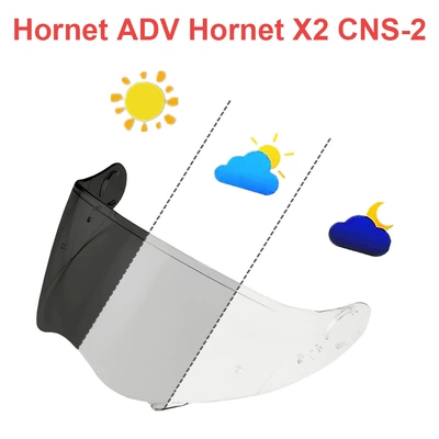 Dəbilqə (Kaska) aksesuarları, Helmet Lenses Are Compatible - hornet-transparent-to-dark-black