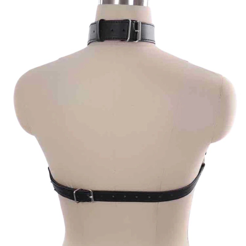 Directo de fábrica Europea y Americana transfronteriza juguetes sexuales para adultos pareja coqueteando sexy Cadena de cuero de LA PU vinculante corsé