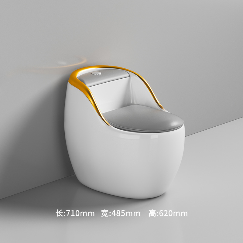 Nuevo hogar inodoro de descarga ultra-alto sifón inodoro Mute desodorante de ahorro de agua de tipo huevo de gran diámetro Baño