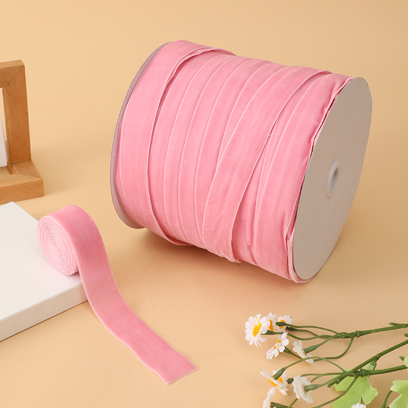 Cinta de terciopelo de 2,5 cm de ancho, cinta de gamuza, zapatos, sombreros, lazo, accesorios de ropa, accesorios de bricolaje, cinta de lana