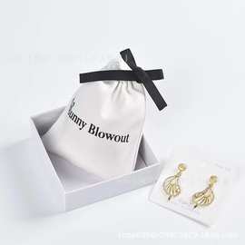 定制空白帆布束口袋加印logo化妆品包长笛乐器收纳包古风折扇袋