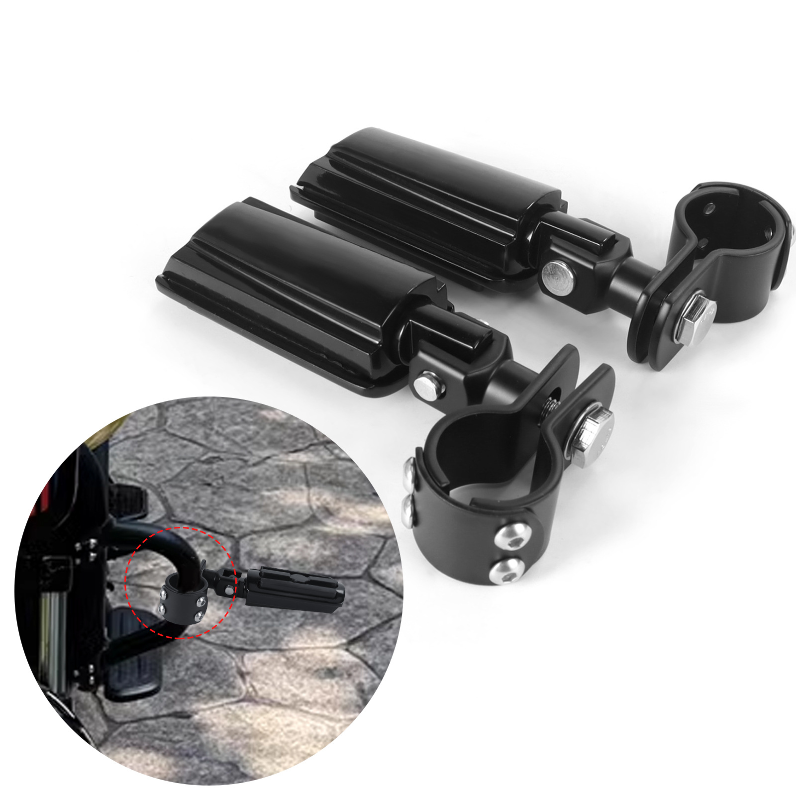 Motorcycle Accessories for Harley-Davidson Universal Modification: Bumper Guard Bar, Footrest, Rest Footrest, Foot Pedal