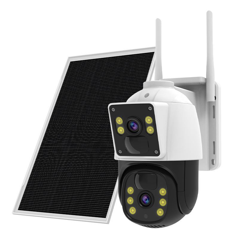ソーラー監視カメラ 360 度 AOV 消費電力 HD 双眼監視カメラ ナイトビジョン 4G カメラ|undefined